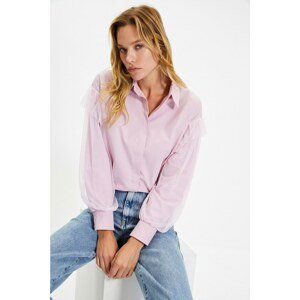 Trendyol Lilac Sleeves Flywheel Shirt