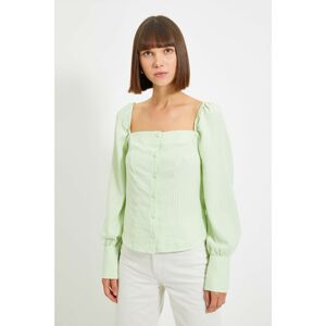 Trendyol Green Square Collar Blouse