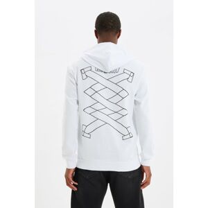 Trendyol White Men's Printed Sweatshirt