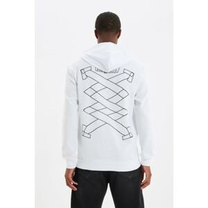 Trendyol White Men's Printed Sweatshirt
