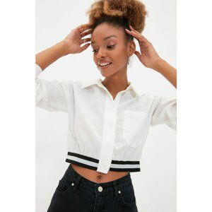 Trendyol Ecru Crop Shirt