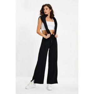 Trendyol Black Wide Leg Knitted Sweatpants