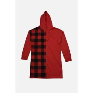 Trendyol Red Plaid Knitted Dress