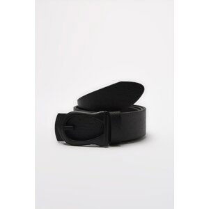 Trendyol Black Men's Buckled Faux Leather Belt