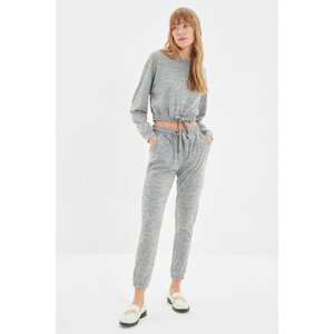 Trendyol Gray Knitted Tracksuit Set