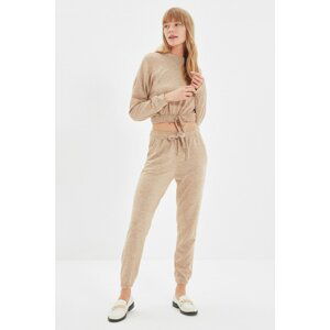 Trendyol Beige Knitted Tracksuit Set