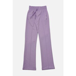 Trendyol Lilac High Waist Straight Fit Knitted Slim Sweatpants