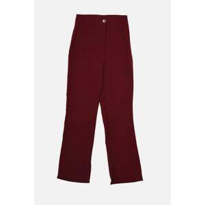 Trendyol Plum Petite Slit Trousers