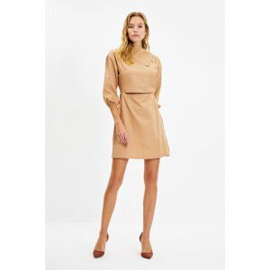 Trendyol Camel Collar Detailed Dress