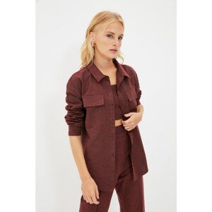 Trendyol Claret Red Double Pocket Shirt