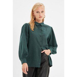 Trendyol Emerald Green Balloon Sleeve Shirt