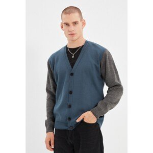 Trendyol Indigo Men's Regular Color Block Cardigan