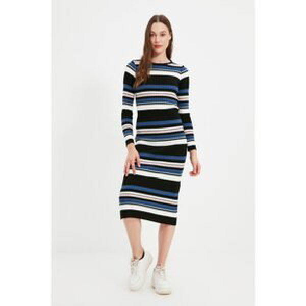 Trendyol Multicolor Tall Striped Sweater Dress