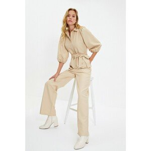 Trendyol Stone Belted Jumpsuit