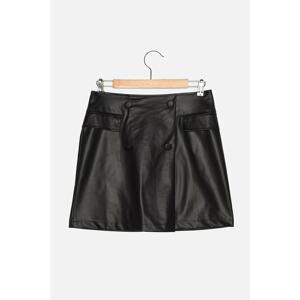 Trendyol Black Button Detailed Skirt