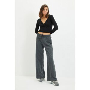 Trendyol Anthracite Wide Leg Knitted Sweatpants