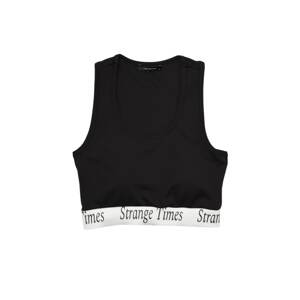 Trendyol Black Slogan Printed Support Sports Bra