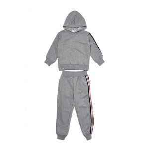 Trendyol Gray Striped Boy Knitted Slim Tracksuit Set