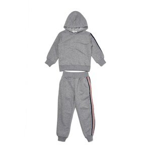 Trendyol Gray Striped Boy Knitted Slim Tracksuit Set