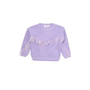 Trendyol Lilac Tulle Frill Detailed Girls Knitwear Sweater