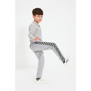 Trendyol Gray Printed Boy Knitted Slim Sweatpants