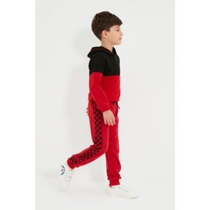 Trendyol Red Printed Boy Knitted Slim Sweatpants