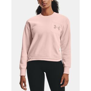 Under Armour Sweatshirt Rival Fleece Mesh Crew-PNK