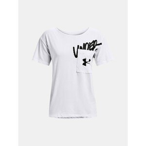 Under Armour T-shirt Lve Overszed Graphic WM Tee-WHT - Women's