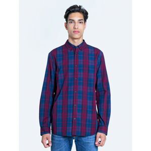 Big Star Man's Shirt Shirt 141795 Burgundy Woven-604