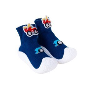 Yoclub Kids's Baby Boys' Anti-skid Socks With Rubber Sole OBO-0142C-AA0B Navy Blue