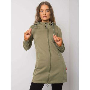 Khaki sweatshirt with pockets