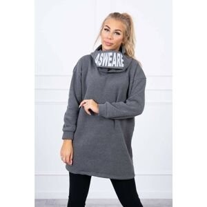 Wadded hoodie made of graphite