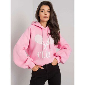 Pink women's sweatshirt with print
