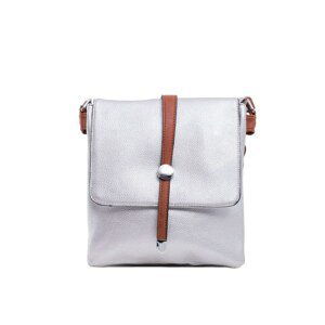 Women's silver bag with an adjustable strap