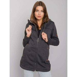Women's dark gray zip up sweatshirt