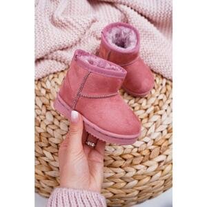 Children's Insulated Snow Boots Dark Pink Gooby