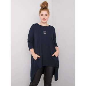 Navy blue blouse with pockets