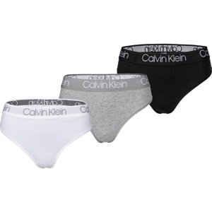 3PACK women's thong Calvin Klein multicolor (QD3757E-999)