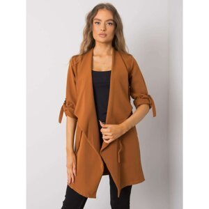 Light brown cape with rolled up sleeves