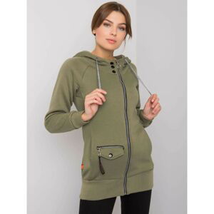 Khaki zip up hoodie