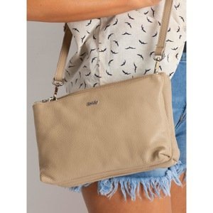 Women's dark beige leather handbag