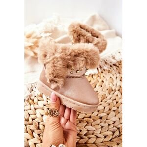 Children's Snow Boots Insulated With Fur Champagne Bonni