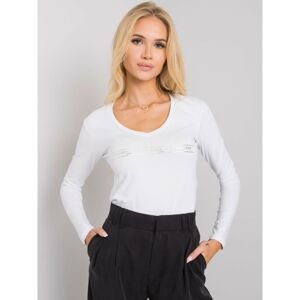 Women's white blouse with long sleeves