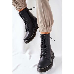 Women's Biker Boots Black Corydon