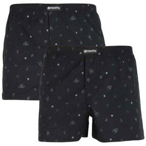 2PACK men's shorts Meatfly black in a gift box (Agostino -Black Sanchez)