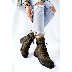 High boots Workers With Sliders Green Maisa