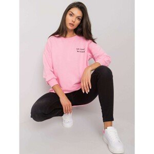 Pink sweatshirt with an inscription