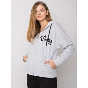 Grey melange hoodie