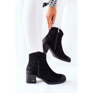 Women's Suede Boots Warmed Black Hillbrook