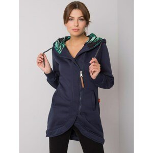 Navy blue zip-up hoodie